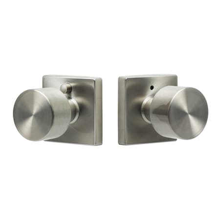 Sure-Loc Hardware Sure-Loc Hardware Bergen Square Privacy Knobset, Satin Stainless BG102-SQ 32D